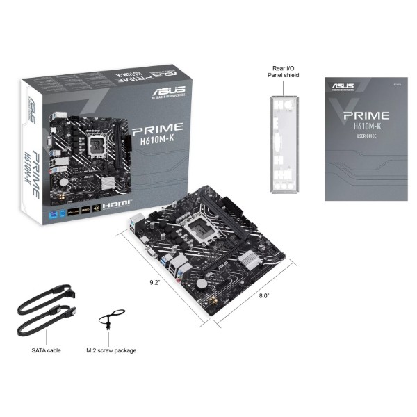 Фото - Материнская плата Asus PRIME H610M-K DDR5