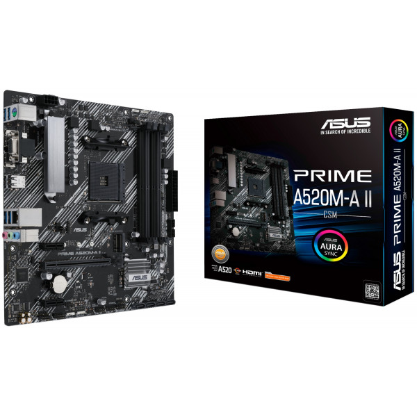 Фото - Материнська плата Asus PRIME A520M-A II/CSM DDR4 Фото - Материнська плата Asus PRIME A520M-A II/CSM DDR4