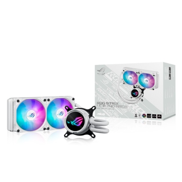 Фото - Водяна система охолодження Asus ROG Strix LC III 240 ARGB WHT (90RC00S2-M0UAY0)
