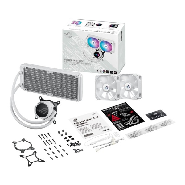 Фото - Водяна система охолодження Asus ROG Strix LC III 240 ARGB WHT (90RC00S2-M0UAY0)