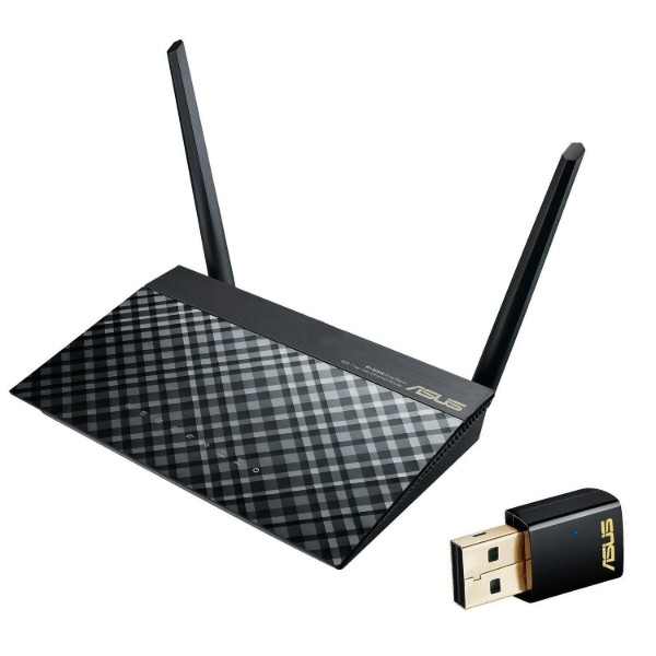 Фото - Маршрутизатор интернет WiFi5 Asus RT-AC51U + адаптер USB-AC51