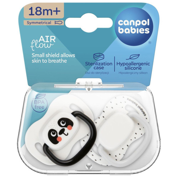 Фото - Симметричная пустышка Canpol babies BabiesBoo 18+ мес 2 шт. - белая (34/929_whi)