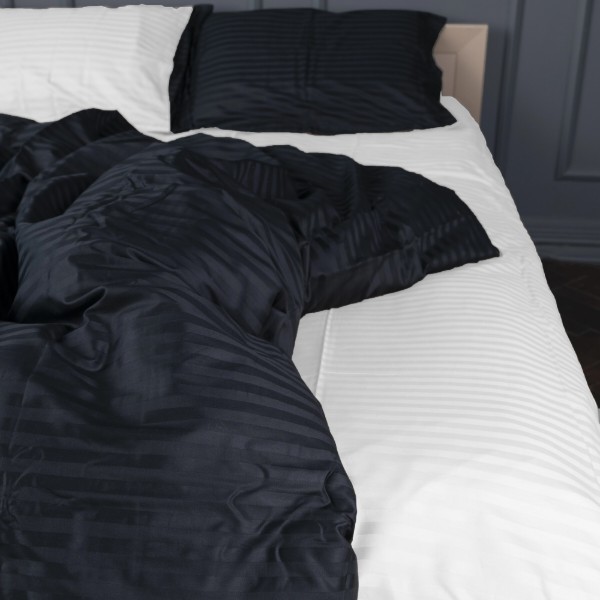 Фото - Комплект постільної білизни дитячий MirSon Satin Stripe 30-0021 + 30-0001 Atanelly 110х140 (2200005247396)