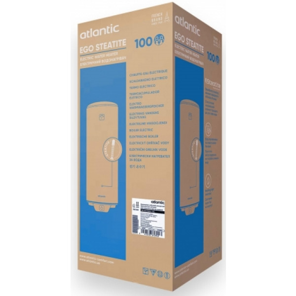 Фото - Водонагреватель Atlantic Steatite Ego VM 100 D400S-1-BC 1200W