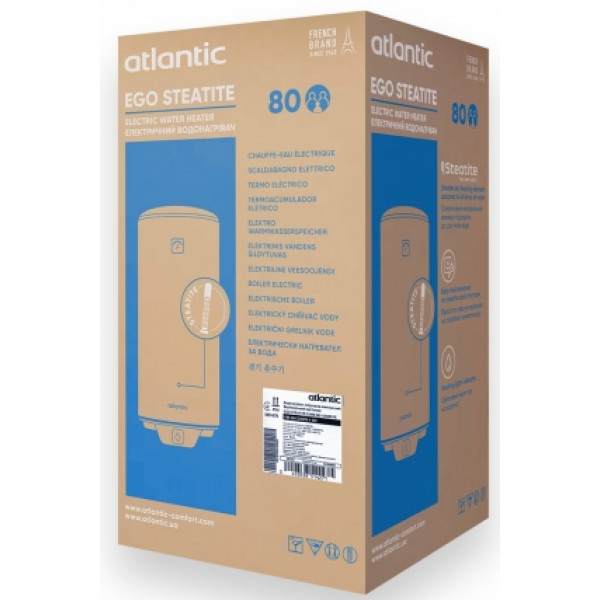 Фото - Водонагреватель Atlantic Steatite Ego VM 080 D400S-1-BC 1200W