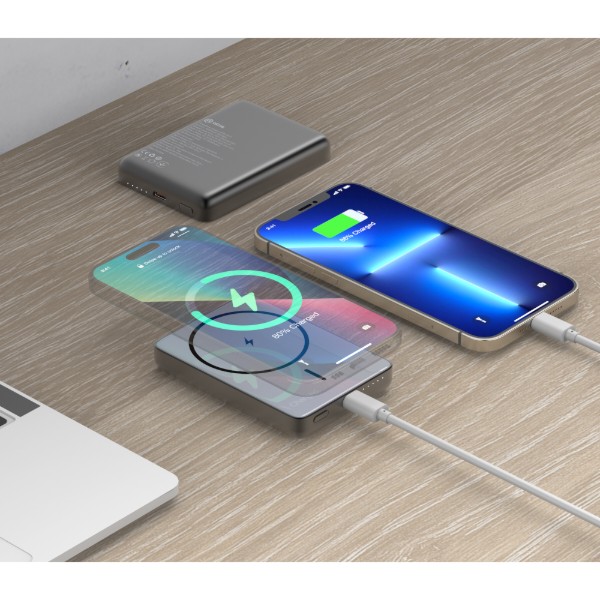 Фото - Батарея мобильная ATRIA PD20W USB-C 15W Wireless MagSafe 10000mAh black (WPD-W72B)