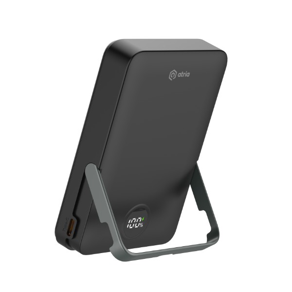 Фото - Батарея мобільна ATRIA PD20W USB-C 15W Wireless MagSafe 10000mAh black (WPD-W57B)