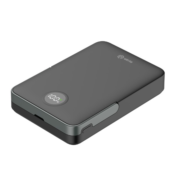 Фото - Батарея мобільна ATRIA PD20W USB-C 15W Wireless MagSafe 10000mAh black (WPD-W57B)