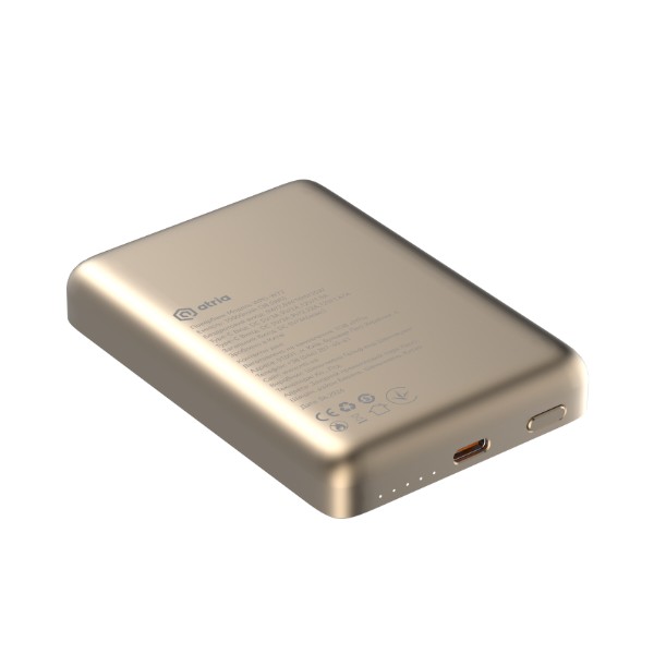 Фото - Батарея мобильная ATRIA PD20W USB-C 15W Wireless MagSafe 10000mAh gold (WPD-W72G)