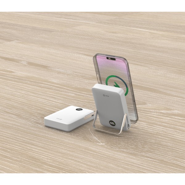 Фото - Батарея мобильная ATRIA PD20W USB-C 15W Wireless MagSafe 10000mAh white (WPD-W57)