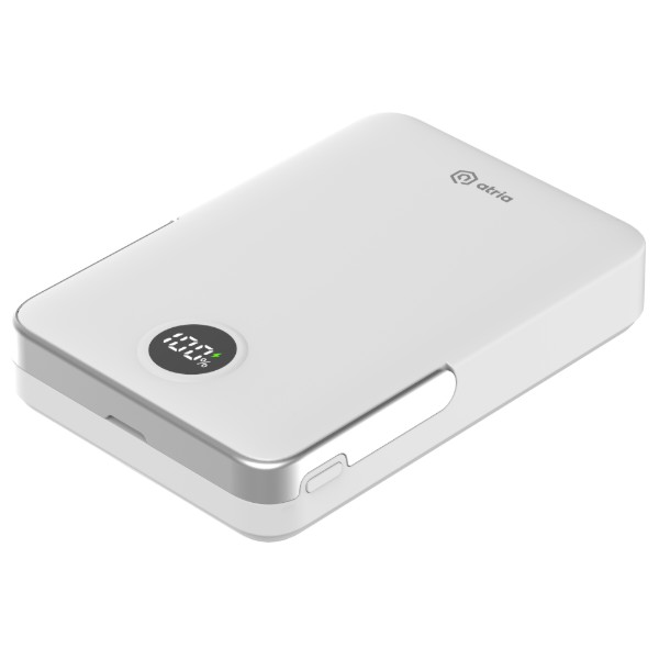 Фото - Батарея мобильная ATRIA PD20W USB-C 15W Wireless MagSafe 10000mAh white (WPD-W57)