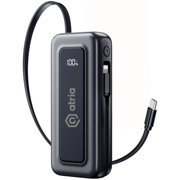 Фото - Батарея мобільна ATRIA PD35W USB-C 10000mAh (WPD-35S) Фото - Батарея мобільна ATRIA PD35W USB-C 10000mAh (WPD-35S)