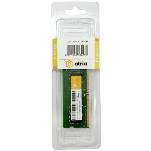 Фото - Память DDR ATRIA SO-DIMM DDR4 8/2666 (UAT42666CL19SK1/8)