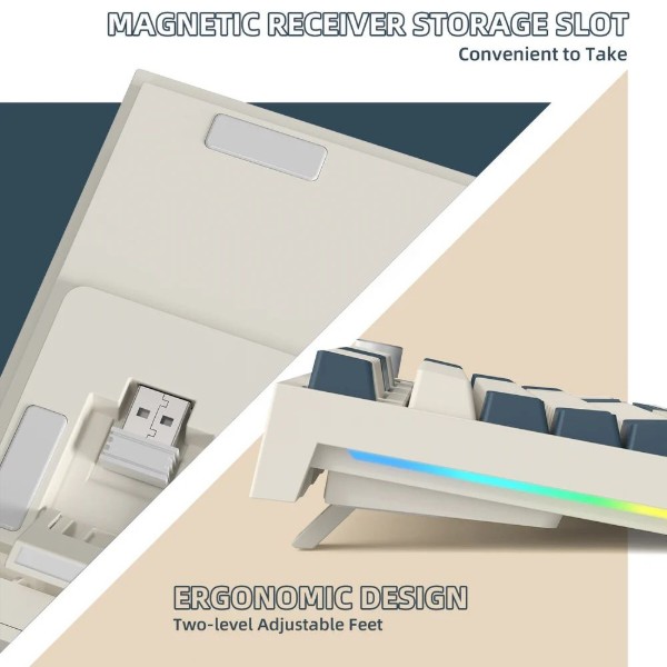 Фото - Клавіатура бездротова ігрова Attack Shark K86 87кл.RGB, Wireless, TFT disp, Blue Whale Switch (K86RB_AS)