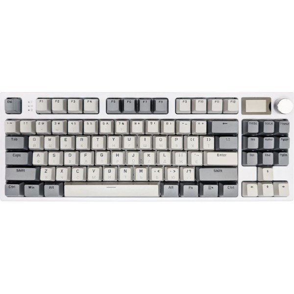 Фото - Клавиатура беспроводная игровая Attack Shark K86 87кл.RGB,Wireless, Business Gray (K86BG_AS)