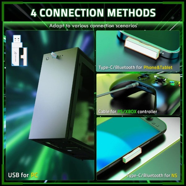 Фото - Гарнітура бездротова ігрова Attack Shark L80PRO Wireless, 2.4GHz/Bluetooth/3.5mm White (L80PROW_AS)