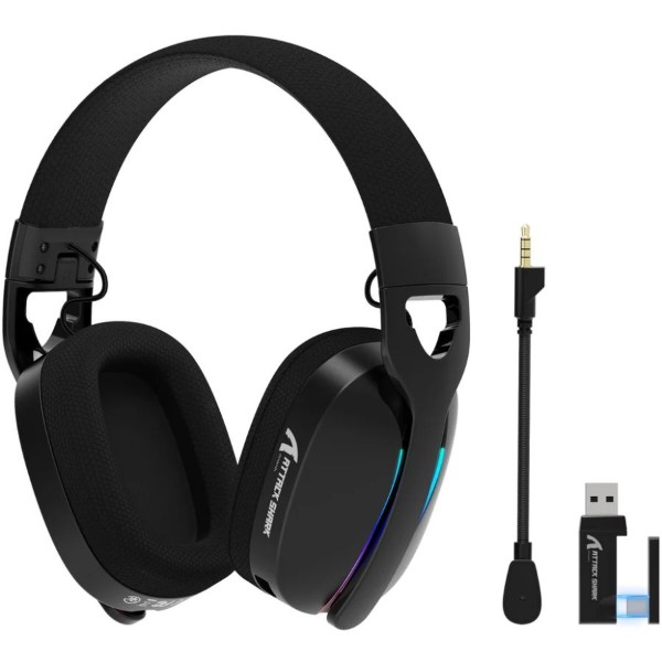 Фото - Гарнітура бездротова ігрова Attack Shark L90 Wireless,2.4GHz/Bluetooth/3.5mm PS4/PS5/Switch/Xbox/Mac/PC Black (L90B_AS)