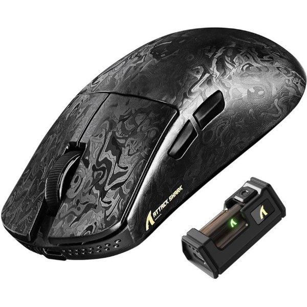 Фото - Мышь беспроводная игровая Attack Shark R11 Ultra, Wireless/Bluetooth, 42000dpi, (PAW3950MAX), 6кн., Ink Blade (R11ULTRAIB_AS)