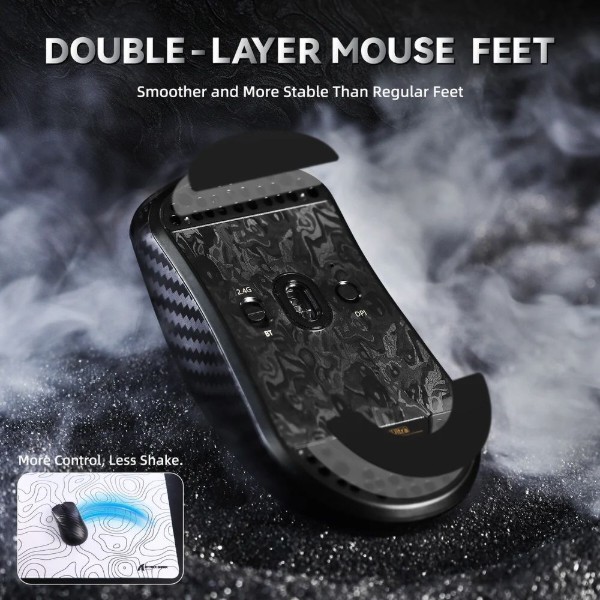 Фото - Мышь беспроводная игровая Attack Shark R11 Ultra, Wireless/Bluetooth, 42000dpi. (PAW3950MAX) 6кн., Phantom Shark (R11ULTRAPS_AS)