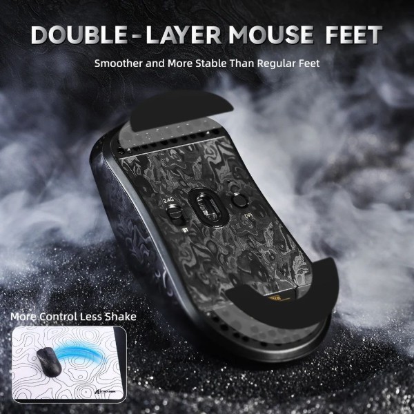 Фото - Мышь беспроводная игровая Attack Shark R11 Ultra, Wireless/Bluetooth, 42000dpi, (PAW3950MAX), 6кн., Ink Blade (R11ULTRAIB_AS)