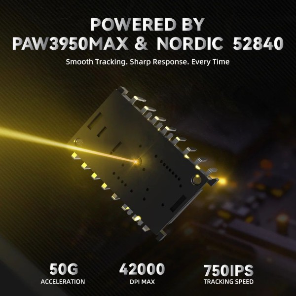 Фото - Мышь беспроводная игровая Attack Shark R11 Ultra, Wireless/Bluetooth, 42000dpi. (PAW3950MAX) 6кн., Phantom Shark (R11ULTRAPS_AS)