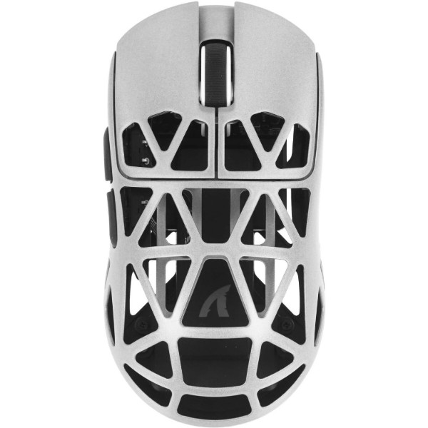 Фото - Мышь беспроводная игровая Attack Shark R2, Wireless/Bluetooth, 42000dpi. (PAW3950), 6кн., Silver gray (R2SGR_AS)