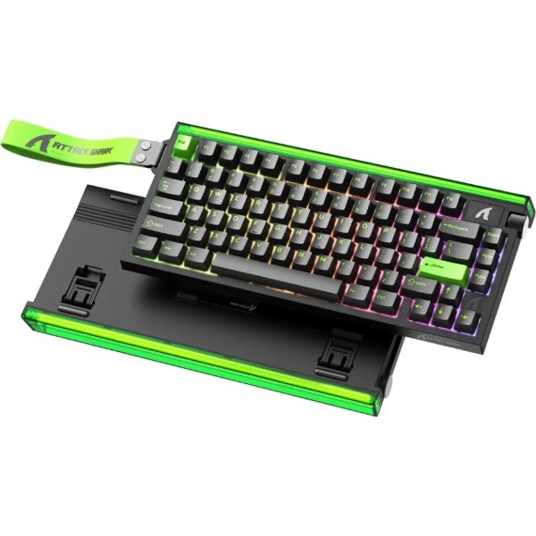 Фото - Клавіатура дротова ігрова Attack Shark R85 HE 79кл. RGB, USB-C, Magnetic Switch Green (AS-6972792472539-F-UA) Фото - Клавіатура дротова ігрова Attack Shark R85 HE 79кл. RGB, USB-C, Magnetic Switch Green (AS-6972792472539-F-UA)