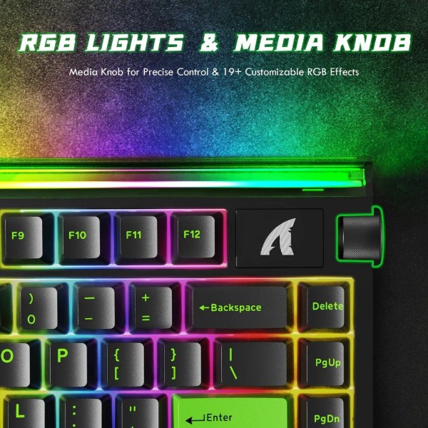 Фото - Клавіатура дротова ігрова Attack Shark R85 HE 79кл. RGB, USB-C, Magnetic Switch Green (AS-6972792472539-F-UA)