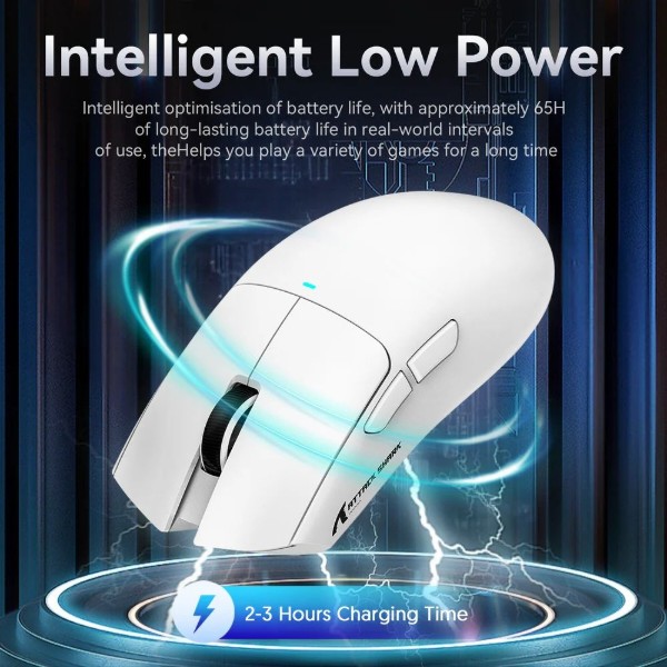 Фото - Миша бездротова ігрова Attack Shark X11, Wireless/Bluetooth, 22000dpi. (PAW3311), 6кн., White (X11W_AS)