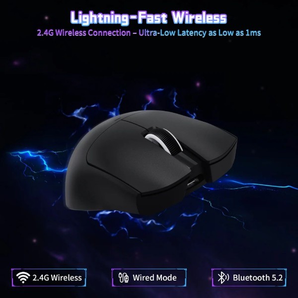 Фото - Мышь беспроводная игровая Attack Shark X11SE, Wireless//Bluetooth, 22000dpi. (PAW3311), 6кн., Black (X11SEB_AS)
