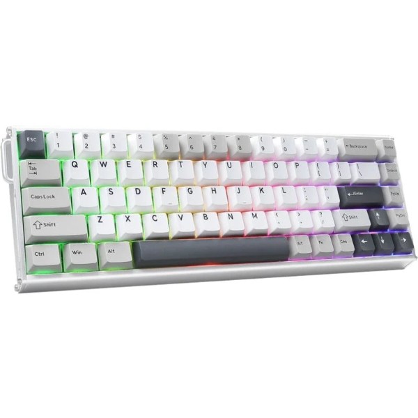 Фото - Клавіатура дротова ігрова Attack Shark X68 Max HE 68кл. RGB, USB-C, Starlight White (X68MAXSW_AS)