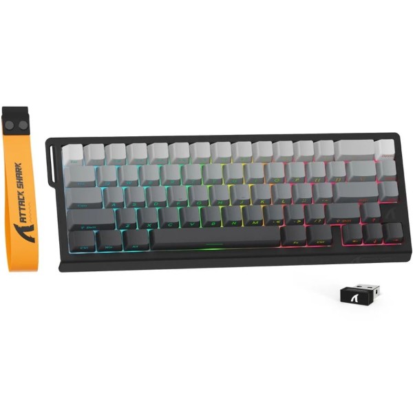 Фото - Клавіатура бездротова ігрова Attack Shark X68 Pro 66кл. RGB, Wireless, Moonlit Night (X68PROHEML_AS)