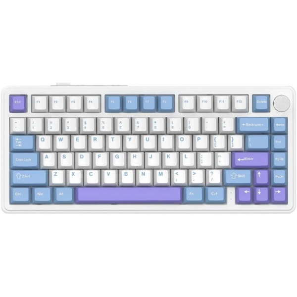 Фото - Клавіатура бездротова ігрова Attack Shark X85 82кл.RGB,Wireless,White Jade,Starlight White (AS-6972792470320-WP-UA) Фото - Клавіатура бездротова ігрова Attack Shark X85 82кл.RGB,Wireless,White Jade,Starlight White (AS-6972792470320-WP-UA)