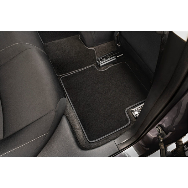 Фото - Килимки ворсові в салон авто EVAtech Standard для Dacia Logan 2012-2016 2 покоління Sedan EU чорний кант DA33363AV2CP2VEB