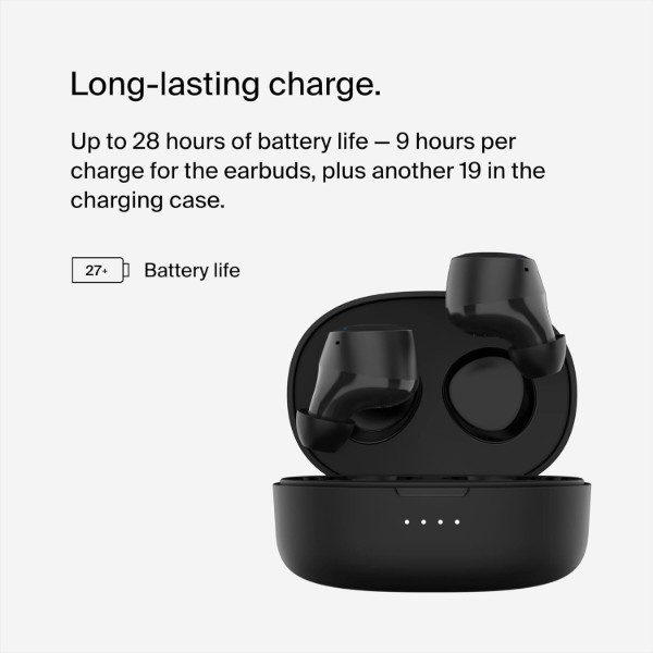 Фото - Наушники вкладыши беспроводные TWS Belkin Soundform Bolt True Wireless Black (AUC009BTBLK)