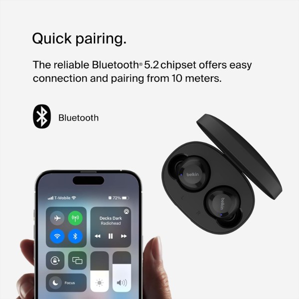 Фото - Наушники вкладыши беспроводные TWS Belkin Soundform Bolt True Wireless Black (AUC009BTBLK)