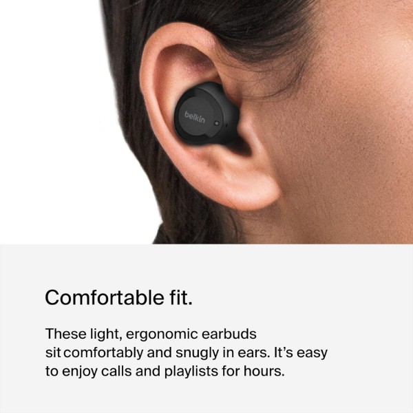 Фото - Наушники вкладыши беспроводные TWS Belkin Soundform Bolt True Wireless Black (AUC009BTBLK)