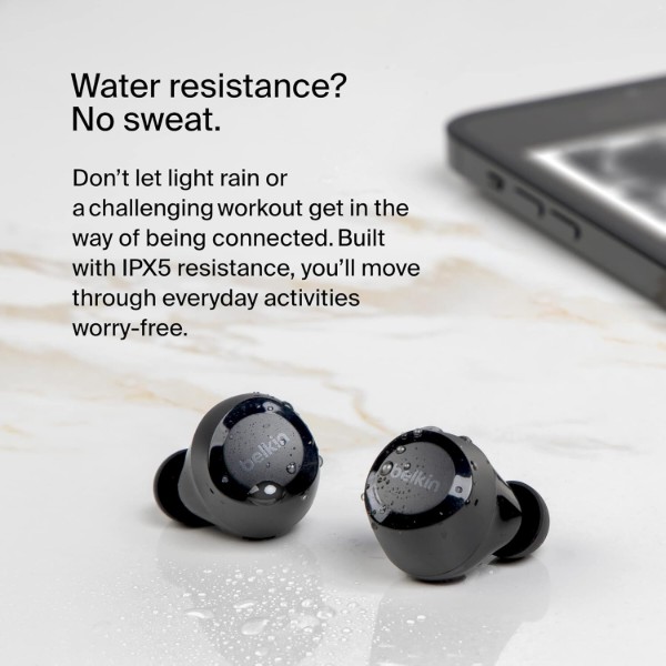 Фото - Наушники вкладыши беспроводные TWS Belkin Soundform Bolt True Wireless Black (AUC009BTBLK)