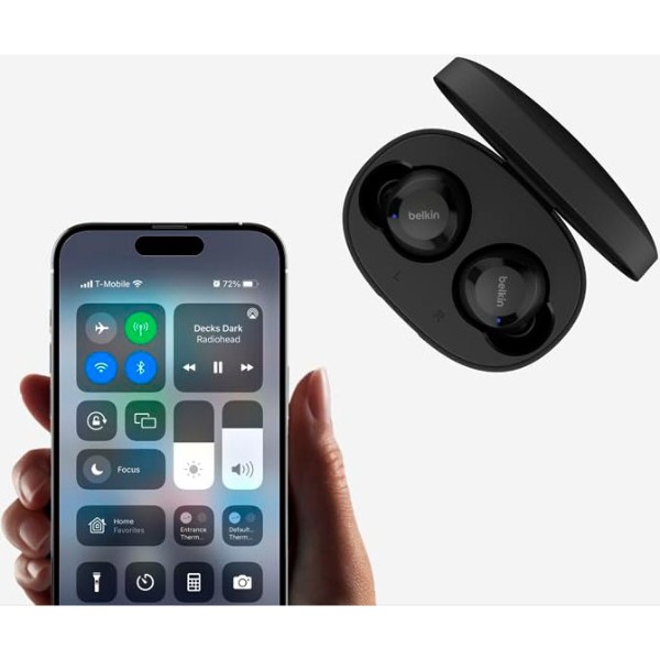 Фото - Наушники вкладыши беспроводные TWS Belkin Soundform Bolt True Wireless Black (AUC009BTBLK)
