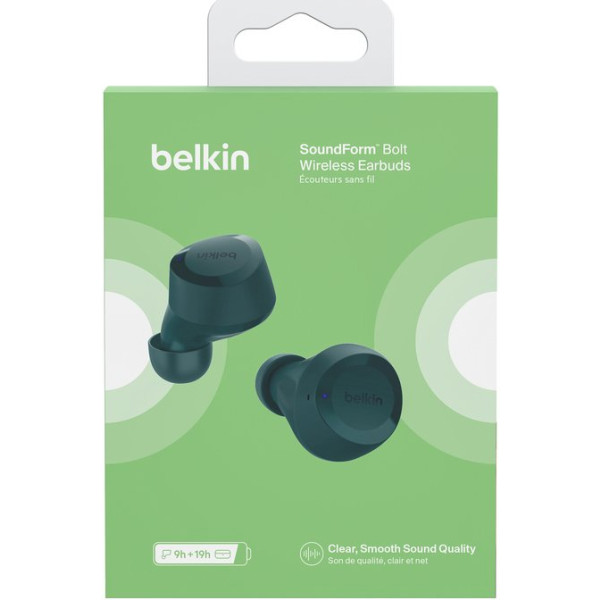 Фото - Наушники вкладыши беспроводные TWS Belkin Soundform Bolt True Wireless Turquoise (AUC009BTTE)