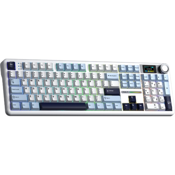 Фото - Клавиатура беспроводная игровая Aula F108 Pro Wireless Gasket Keyboard Reaper switch, White (6978080501318)