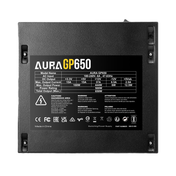 Фото - Блок живлення для ПК Gamdias AURA GP650 Power Supply Unit (4711514500363)