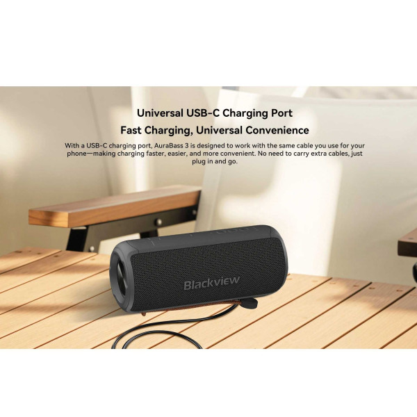Фото - Портативна акустика Blackview AuraBass 3 Blue (6931548325505)