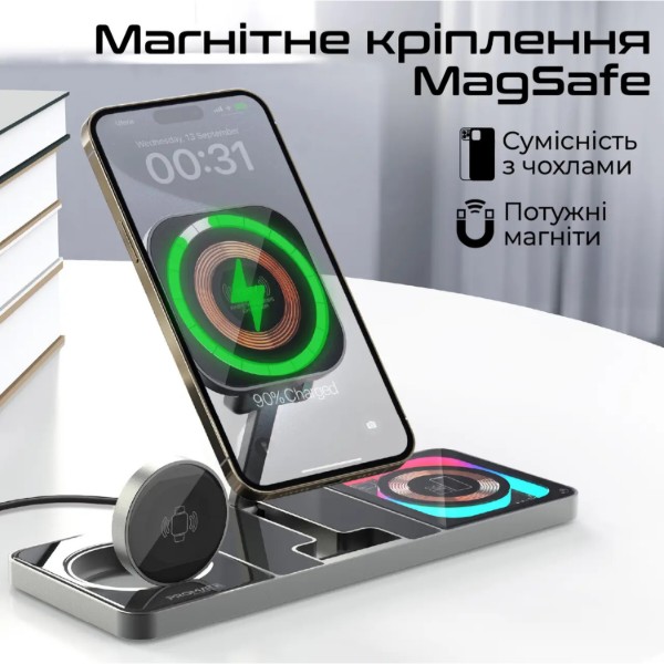 Фото - Бездротовий зарядний пристрій Promate auraslate-trio