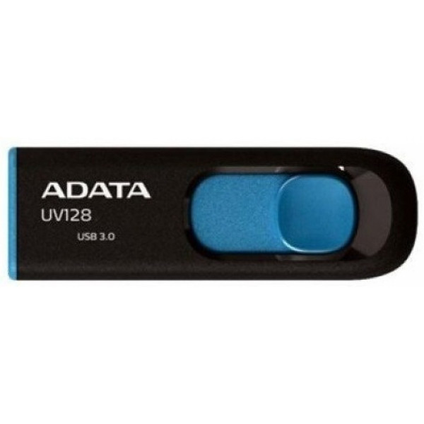 Фото - Флеш USB A-DATA UV128 64GB USB 3.0 Black/Blue (AUV128-64G-RBE)