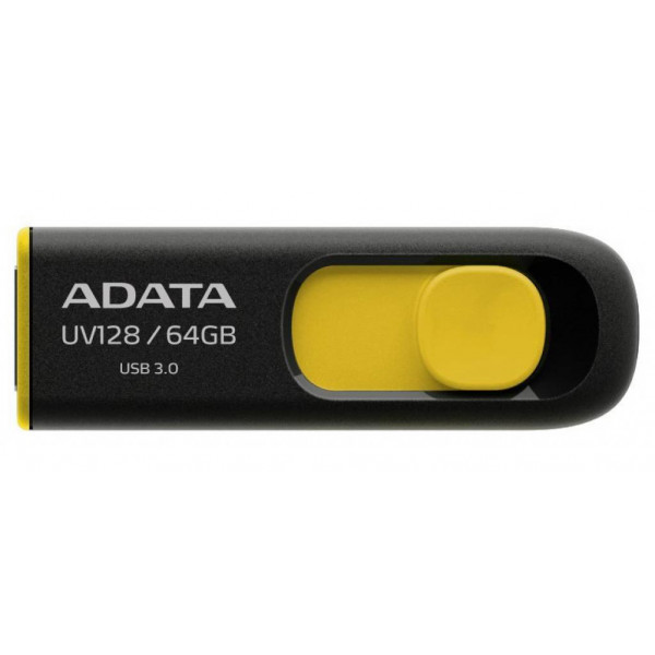 Фото - Флеш USB A-DATA UV128 64GB USB 3.0 Black/Yellow (AUV128-64G-RBY)