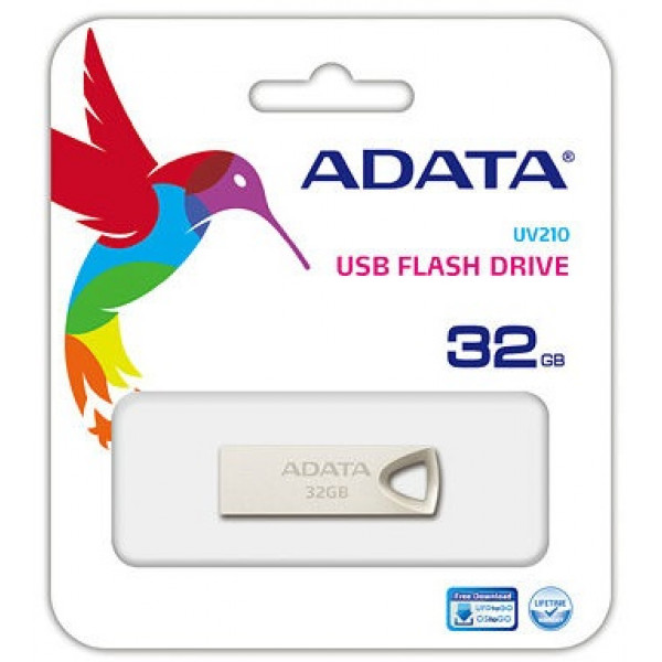 Фото - Флеш USB ADATA UV210 32GB USB 2.0 Metal Silver (AUV210-32G-RGD)