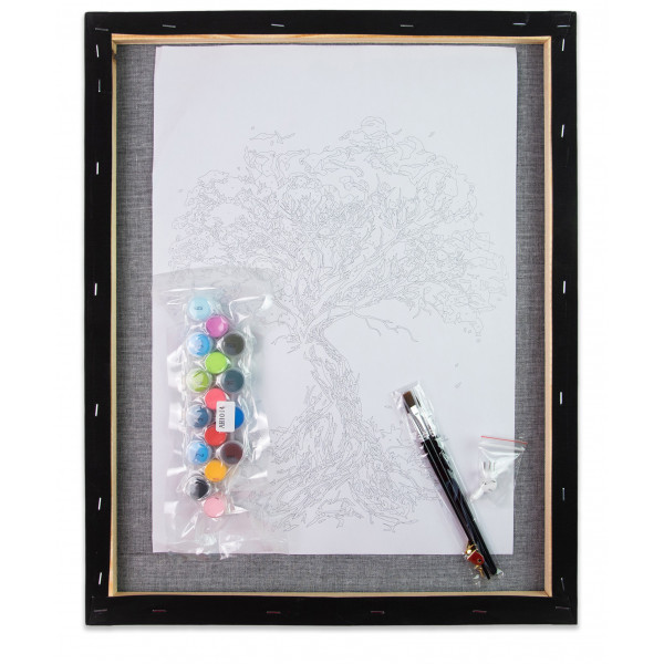 Фото - Картина за номерами Strateg Яскравий песик 40х40 см (AV4040-21)