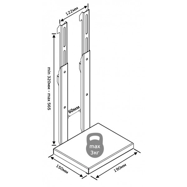 Фото - Крепление для тюнера, DVD AVATech LC-13-White