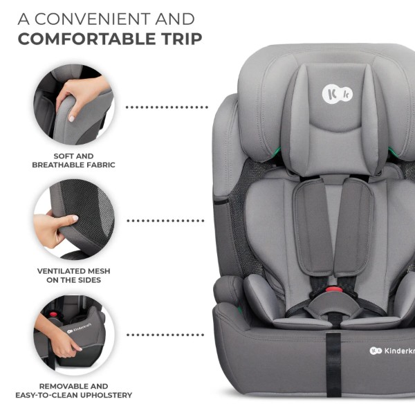Фото - Автокресло Kinderkraft Comfort Up i-Size Grey (KCCOUP02GRY0000)